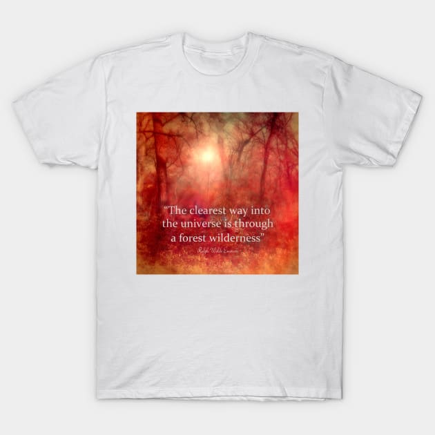 Through The Wilderness Emerson Quote T-Shirt by art64